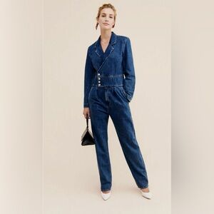 Agolde Luca Denim Jumpsuit Corset Waist Tailored One Piece Jeans – Size 2/XS